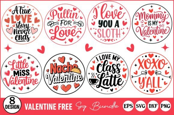 Download VALENTINE FREE ROUND SIGN SVG BUNDLE - Premium Resources